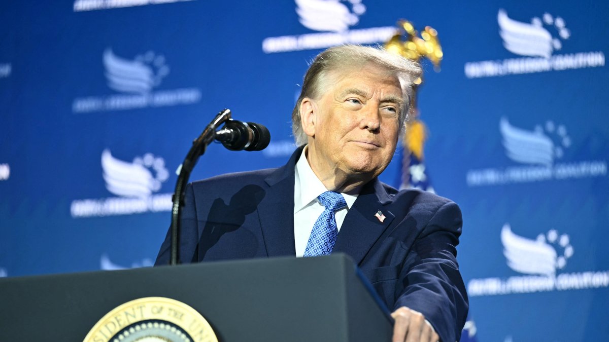 Donald Trump at the 2026 Faith & Freedom Coalition/ Kent Nishimura