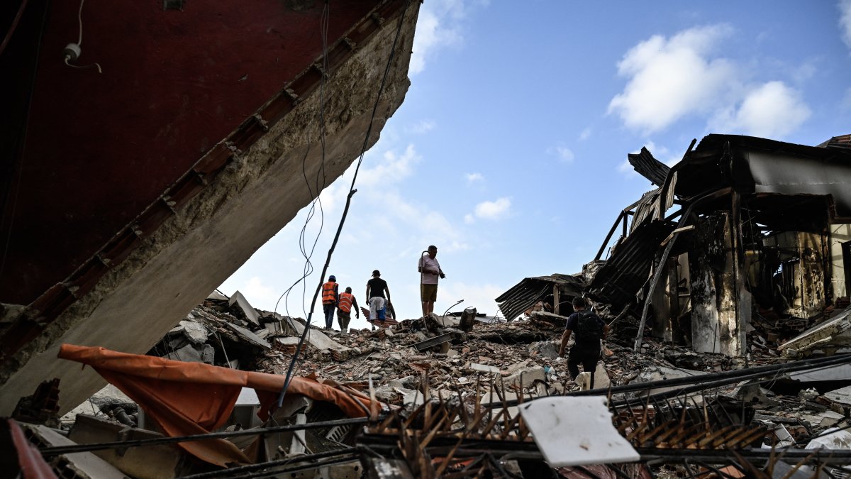 Imagen tras los terremotos en Venezuela