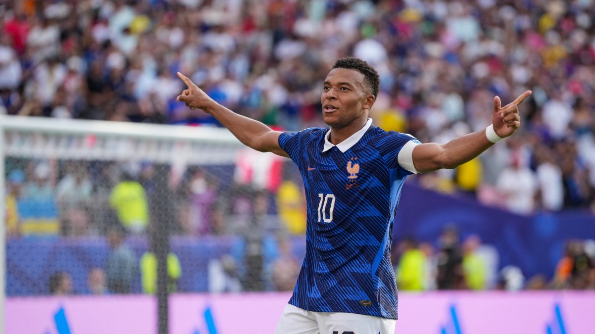 Kylian Mbappé (Francia) celebra un gol anotado en el Mundial 2026