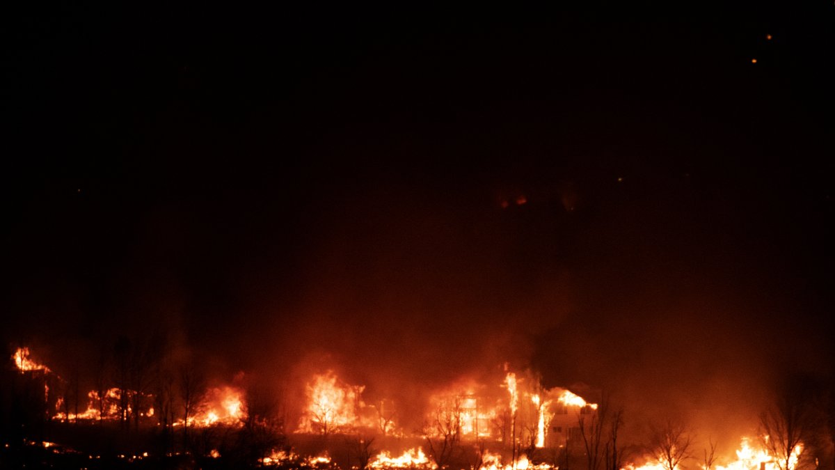 Incendio forestal en Colorado (imagen de archivo)