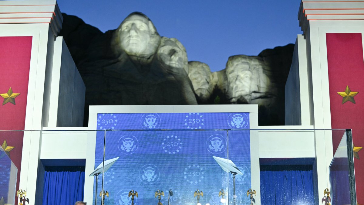 President Donald Trump during his Independence Day speech