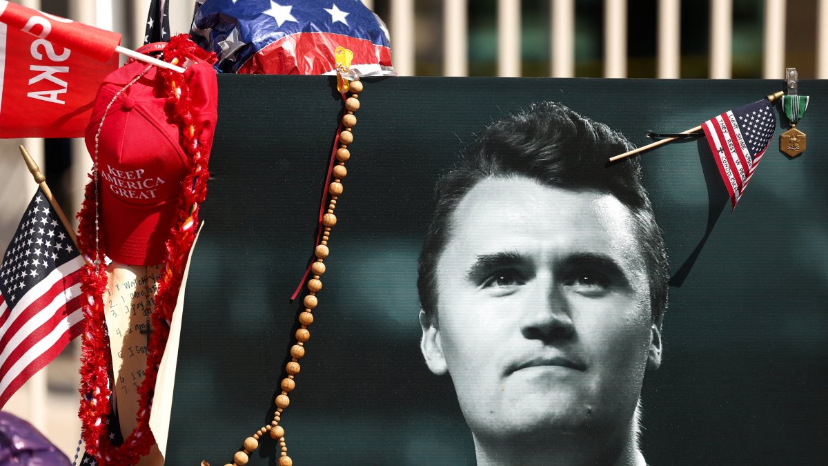 Memorial in honor of Charlie Kirk.