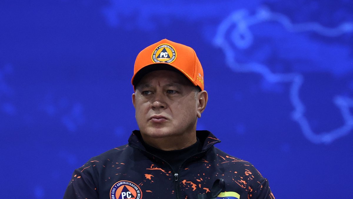 Diosdado Cabello, sobre quien pesa una recompensa de 25 millones de dólares impuesta por el Departamento de Estado.