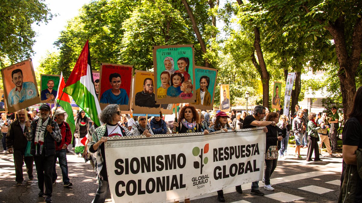 Anti-Israel demonstration in Madrid (Spain). May 2026