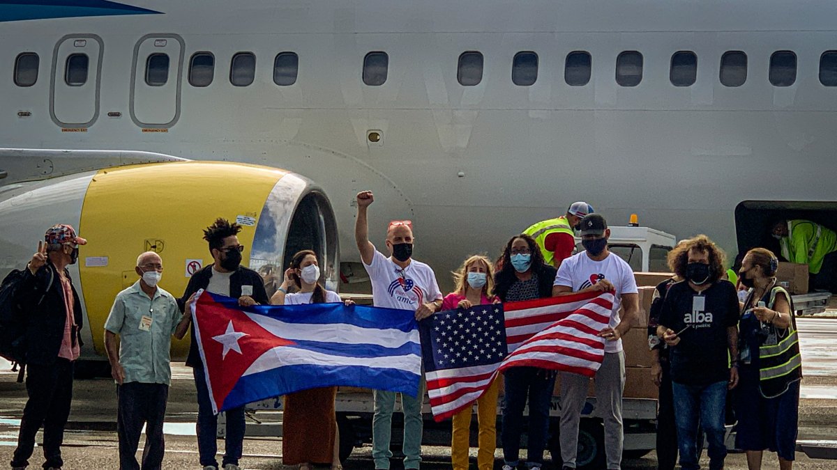 Members of Puentes de Amor, The People's Forum, and CODEPINK arriving in Cuba (File photo)