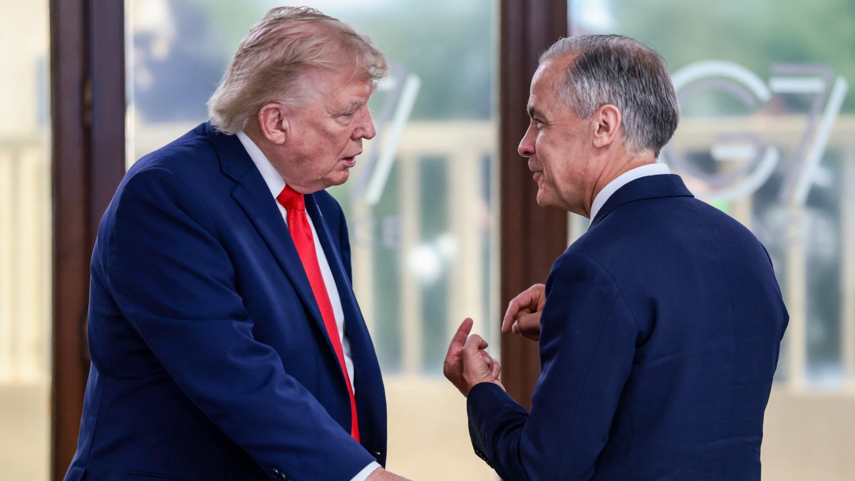 Donald Trump y Mark Carney en la cumbre del G7/ EVELYN HOCKSTEIN