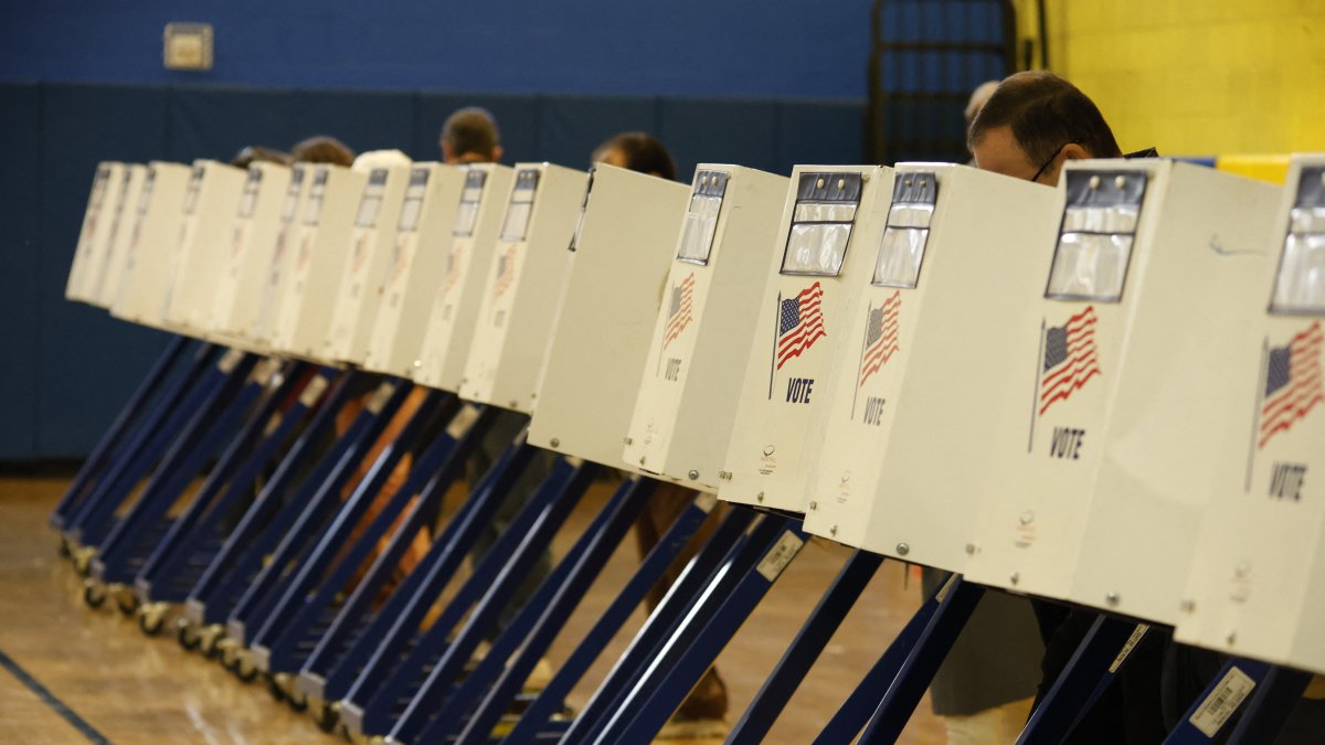 A polling place in Manhattan.