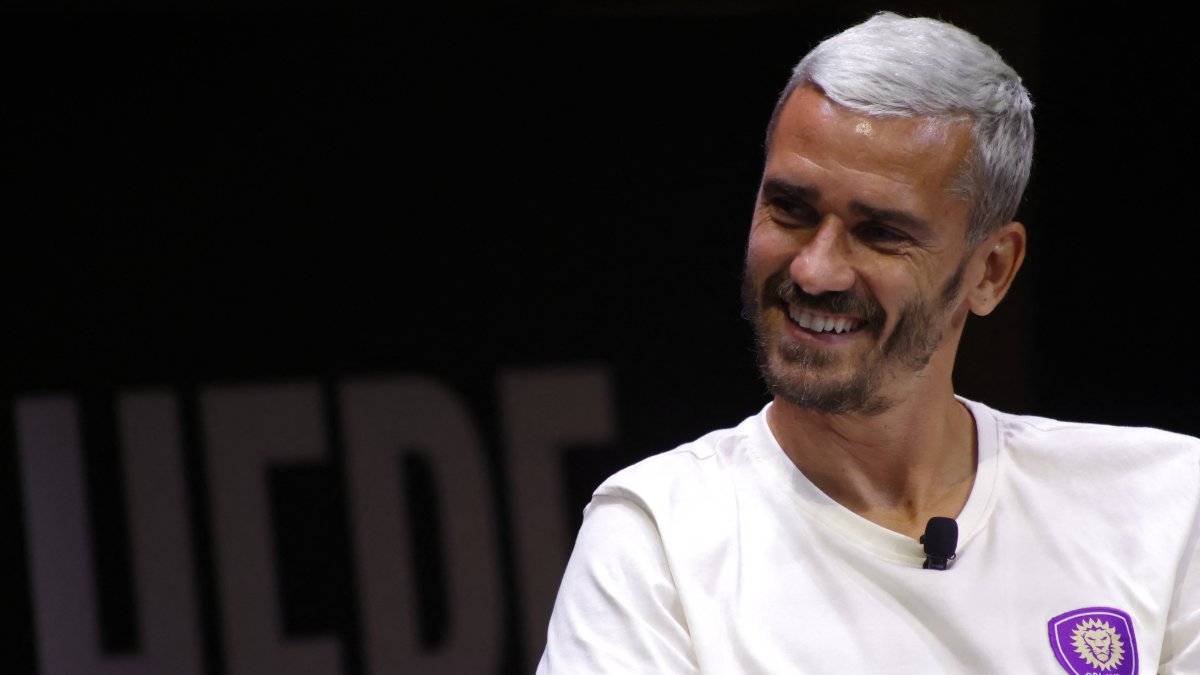 Antoine Griezmann during a press conference. July 2026