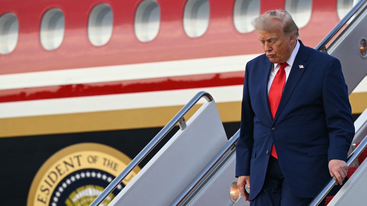 Donald Trump en la Base Conjunta Andrews, en Maryland/ Saul Loeb