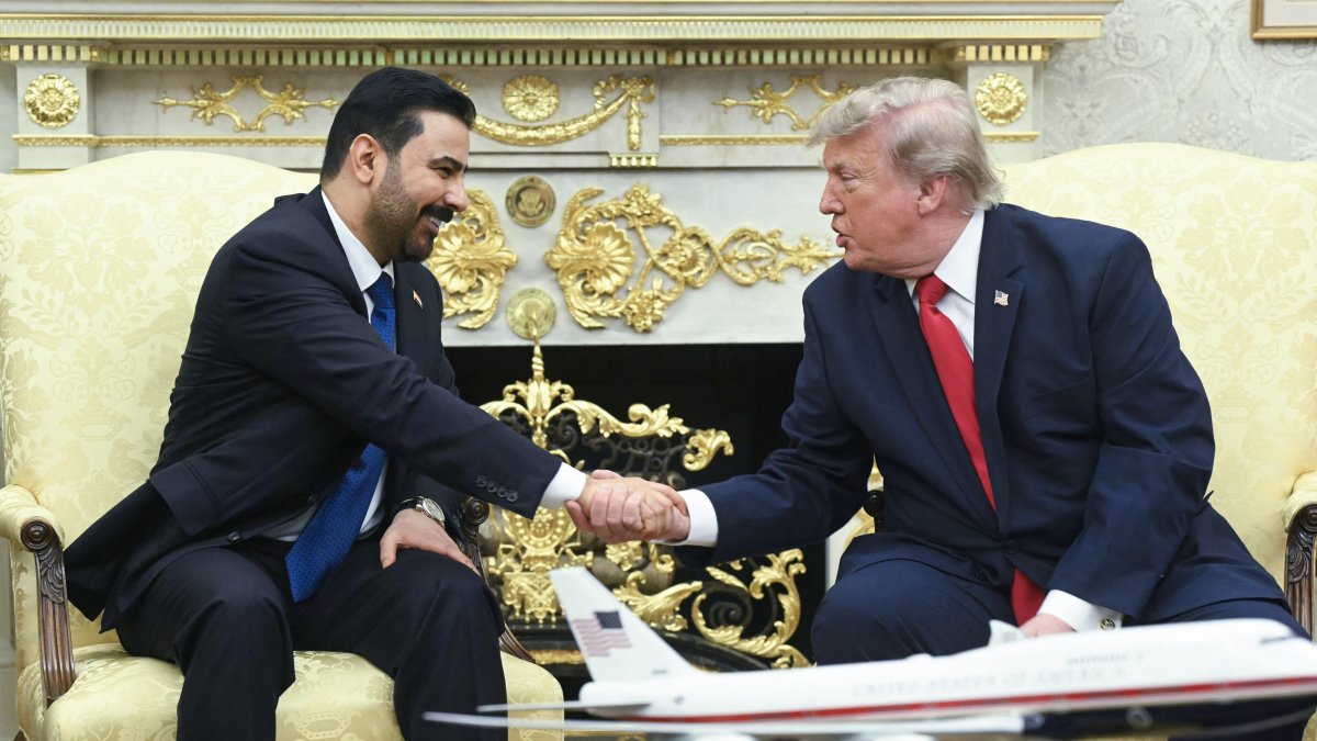 President Donald Trump and Iraqi Prime Minister Ali al-Zaidi at the White House on July 14, 2026.