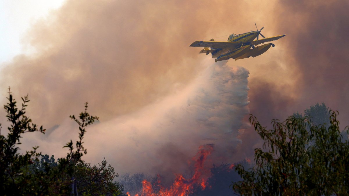 Imagen de los incendios en España y Francia
