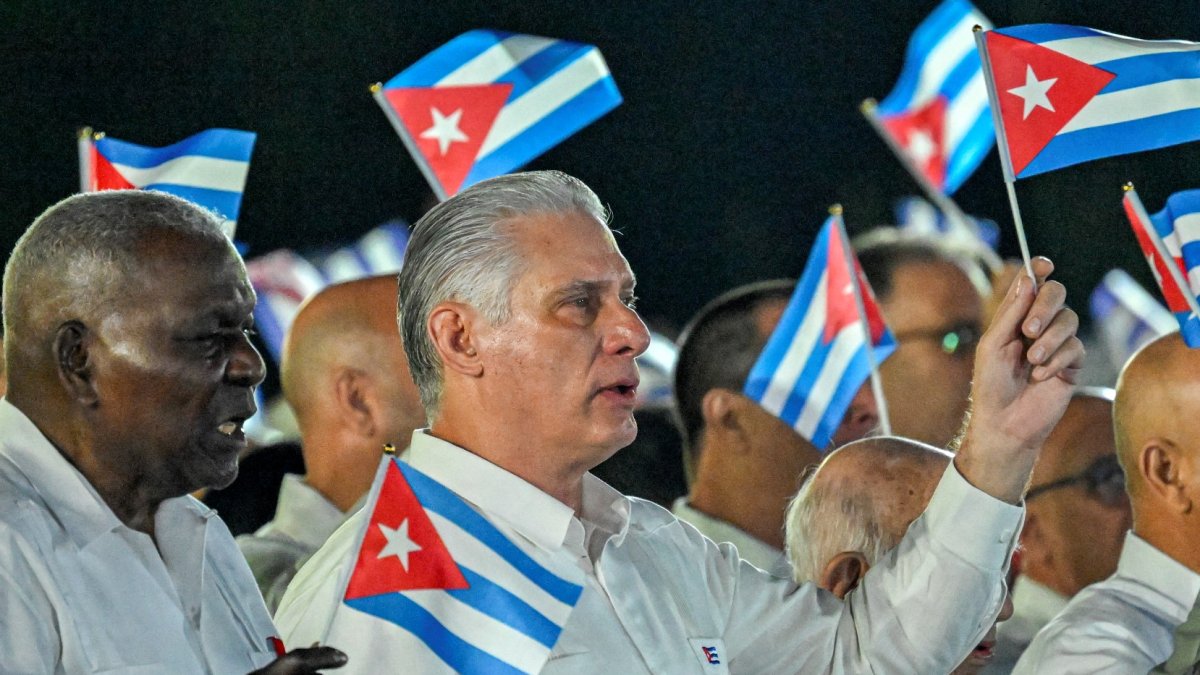Díaz-Canel during the celebration of the 73rd anniversary of the guerrilla assault on the Moncada Barracks