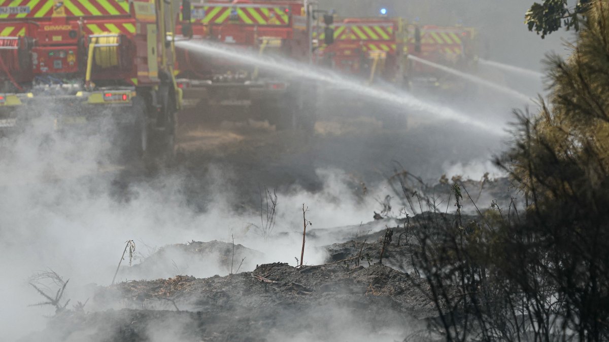 Imagen de los incendios en España y Francia