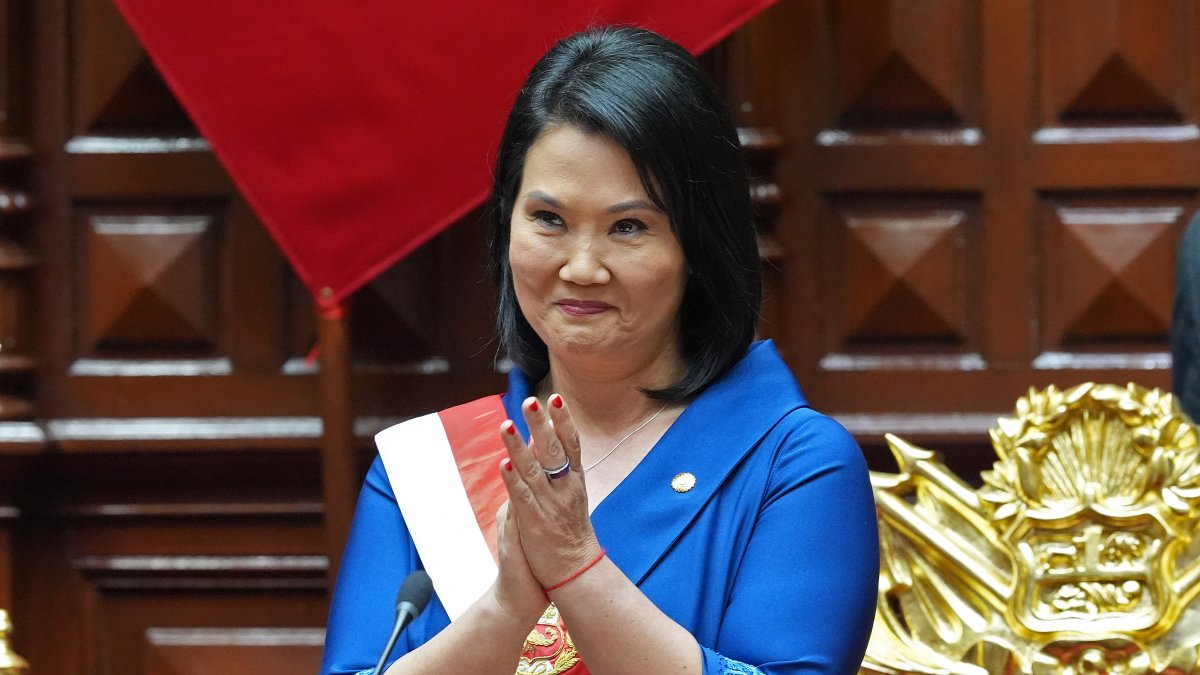 Keiko Fujimori during her inauguration as president of Peru. July 28, 2026