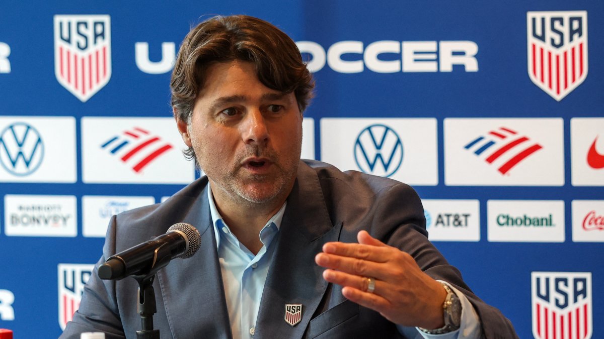 Mauricio Pochettino during a press conference