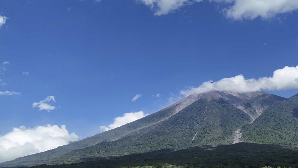 The Fuego volcano after its eruption in Guatemala