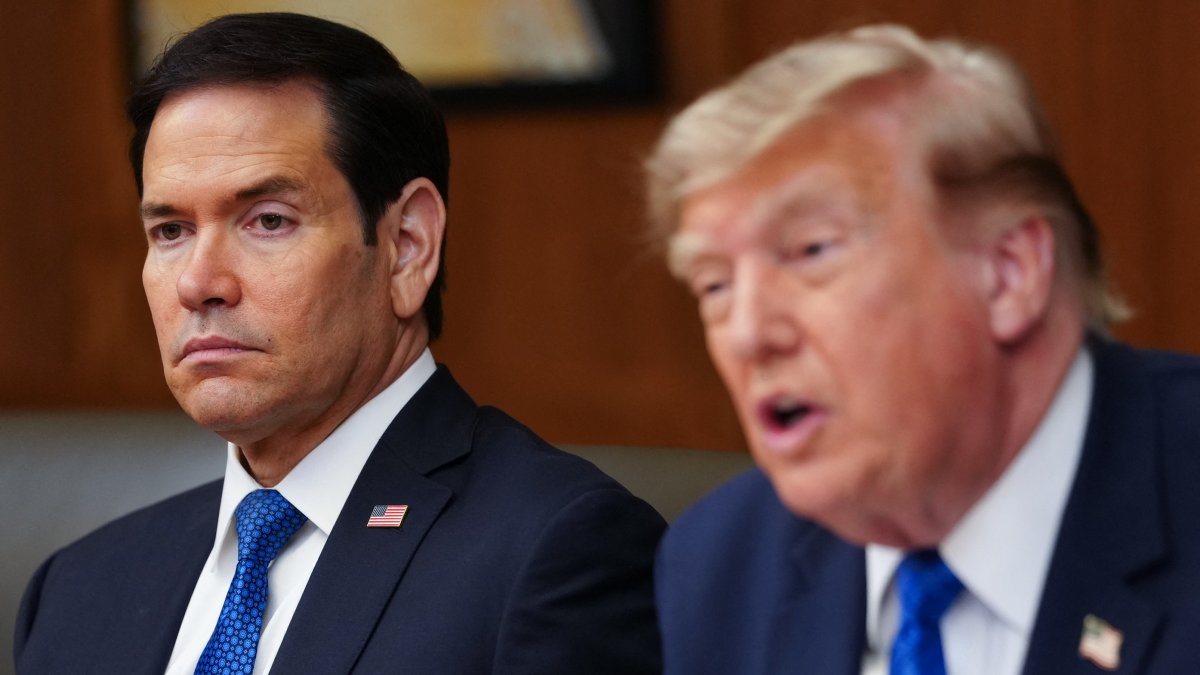 Marco Rubio junto a Donald Trump/ Aaron Schwartz