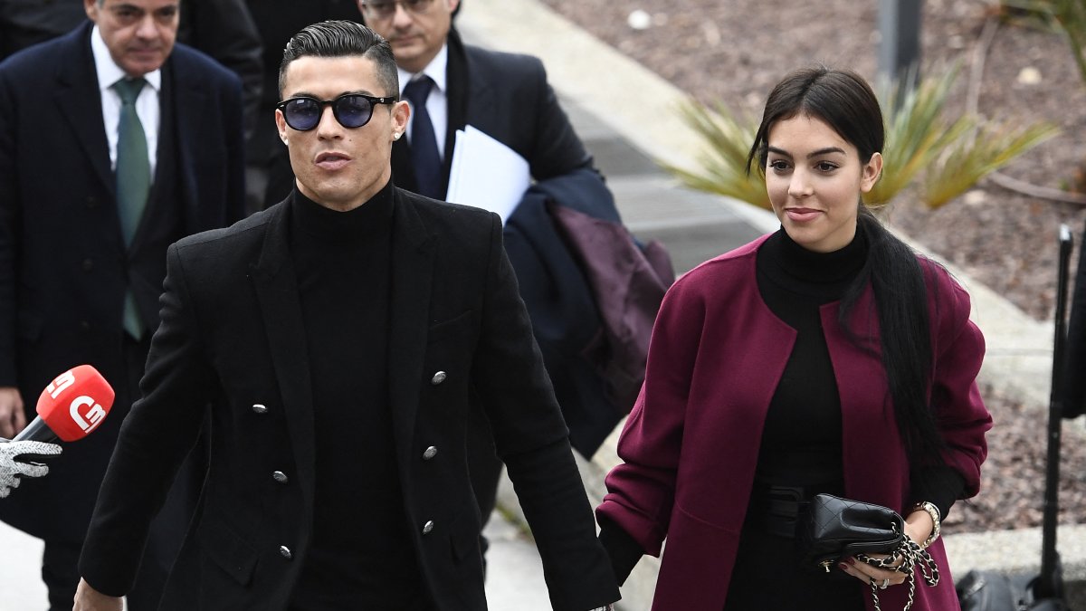 Cristiano Ronaldo and Georgina Rodríguez walk hand in hand. File photo