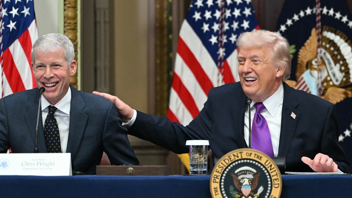 Energy Secretary Chris Wright with Donald Trump/ Andrew Caballero-Reynolds