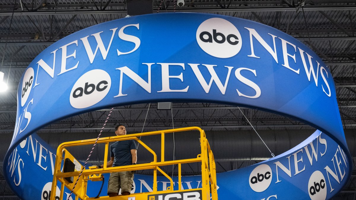 Plató de ABC News para el debate presidencial de 2024. Imagen de archivo