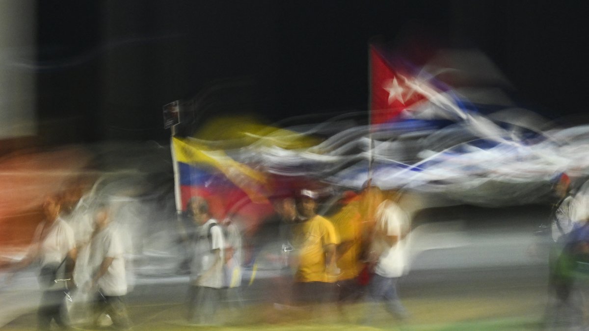 Banderas de Latam durante una marcha en La Habana (Archivo)