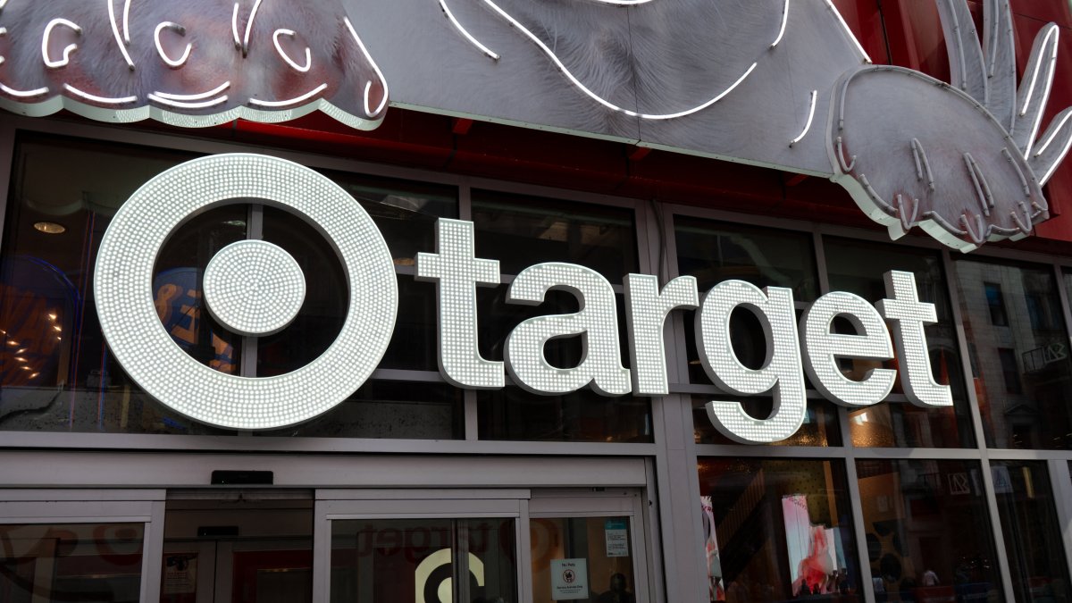 The logo of a Target store in New York