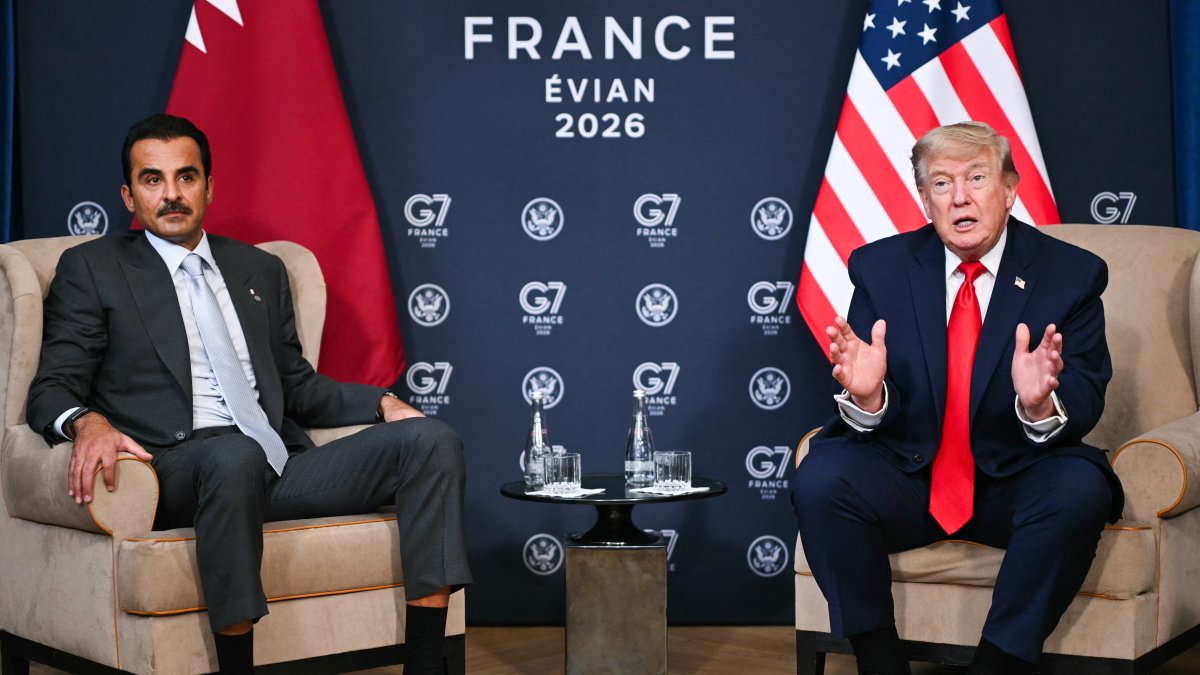 Donald Trump with the Emir of Qatar, Tamim bin Hamad Al Thani / Mandel Ngan