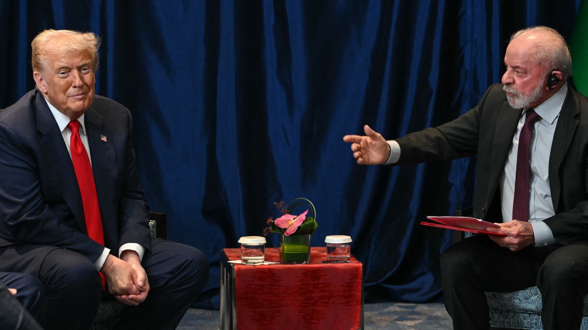 Donald Trump and Luiz Inácio Lula da Silva during a meeting. October 2025