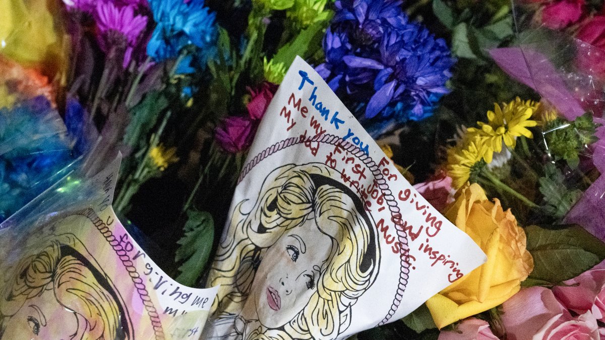 Images of tributes to Dolly Parton
