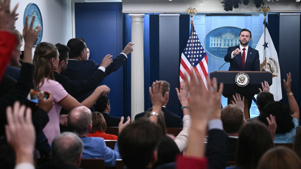 JD Vance during the press conference on Thursday, September 3.