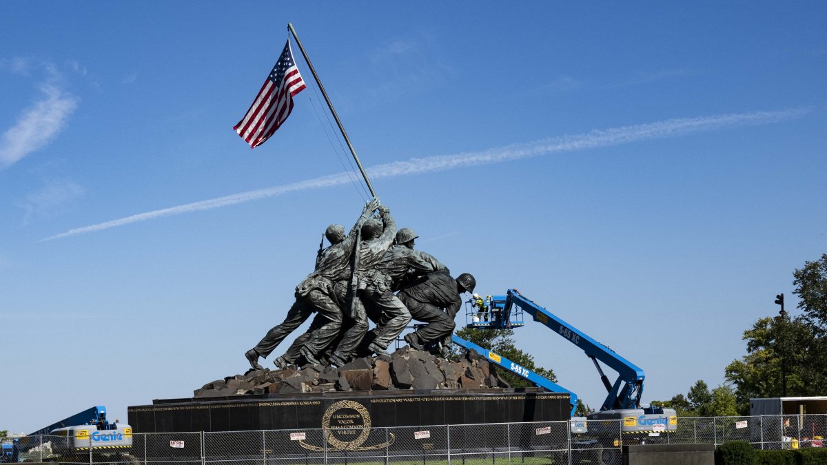 The Iwo Jima Memorial in Arlington, Va.