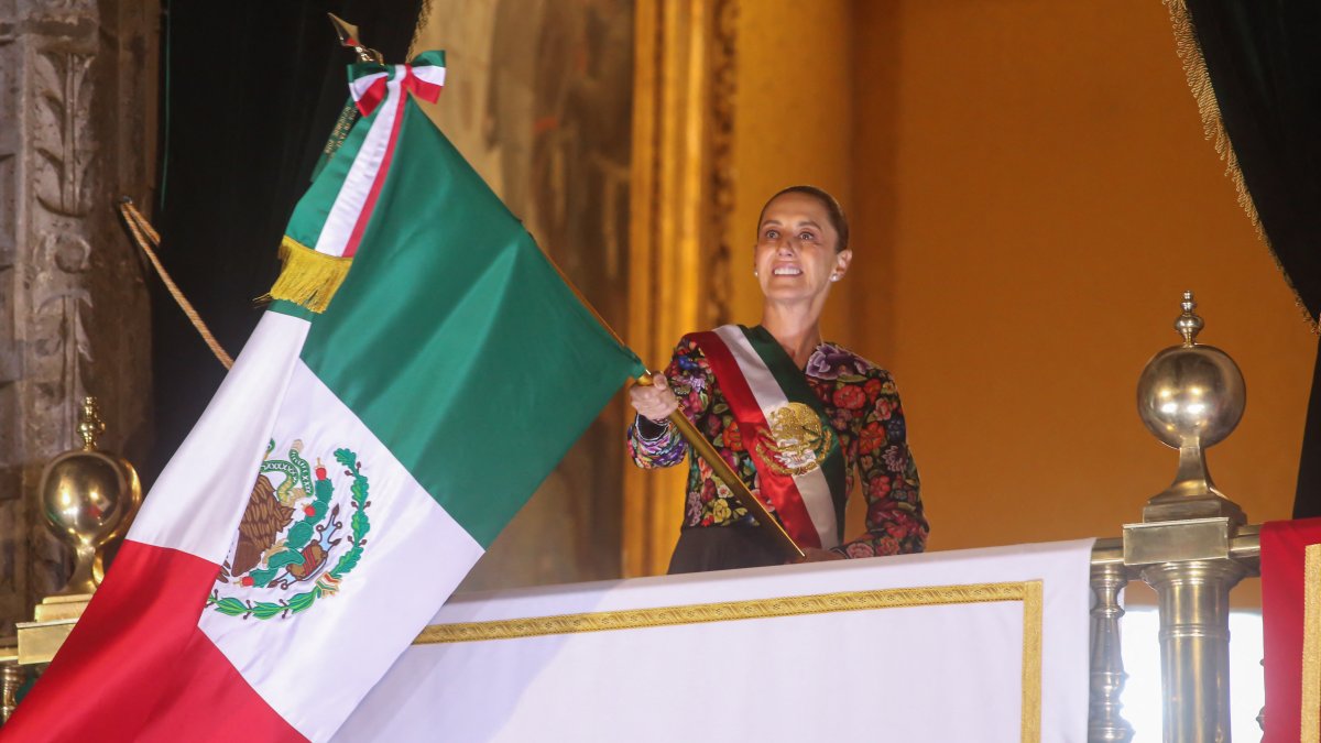 Imagen de Claudia Sheinbaum en la celebración