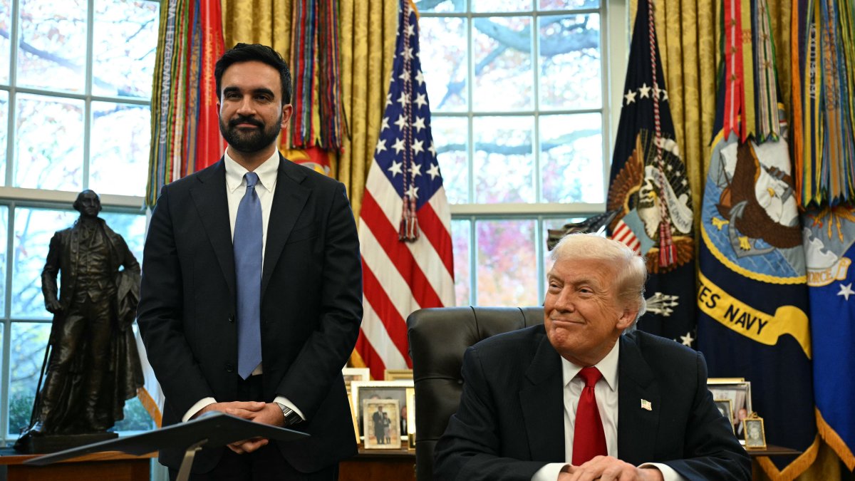 Zohran Mamdani with Donald Trump at the White House/ Jim Watson