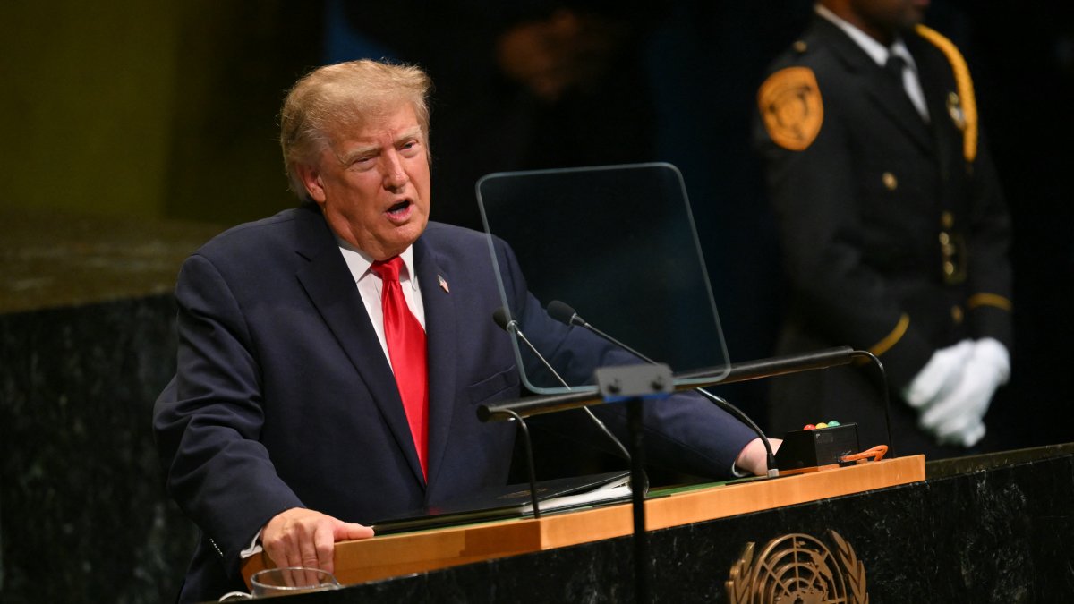 President Donald Trump at the UN