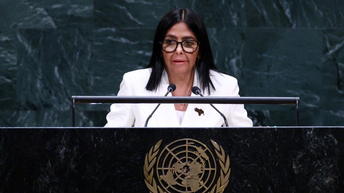 Delcy Rodríguez addresses the UN General Assembly