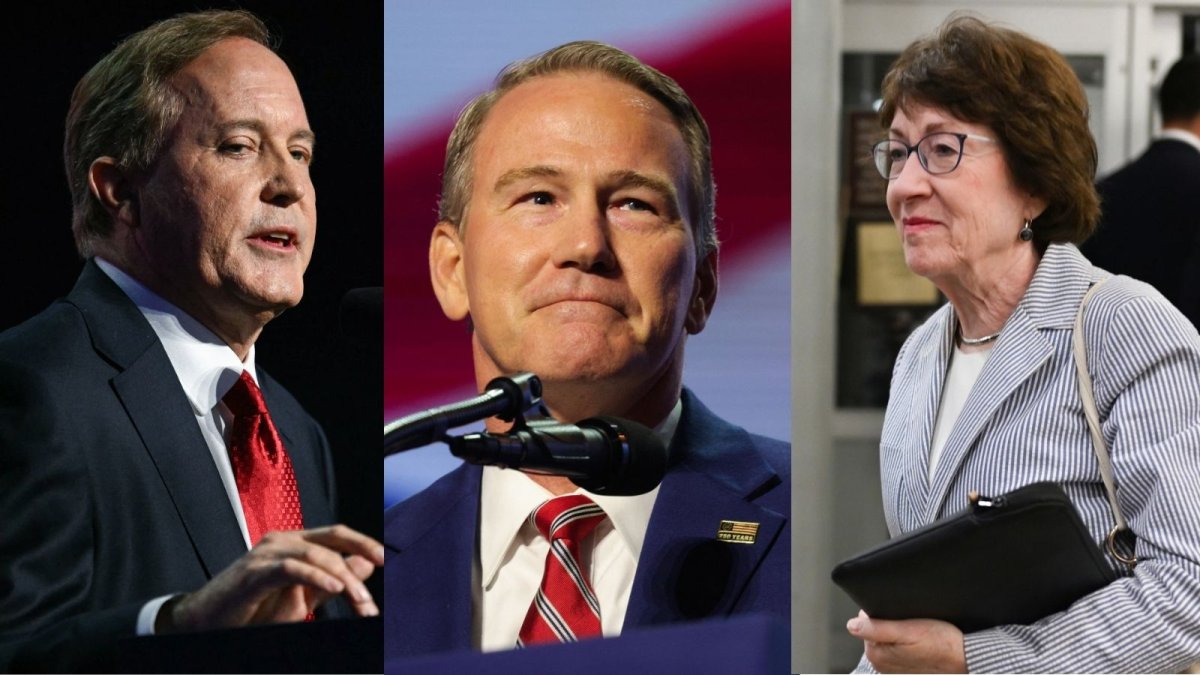 Ken Paxton, Jon Husted, and Susan Collins/ Ronaldo Schemidt, Bryan Dozier, and Alex Wroblewski