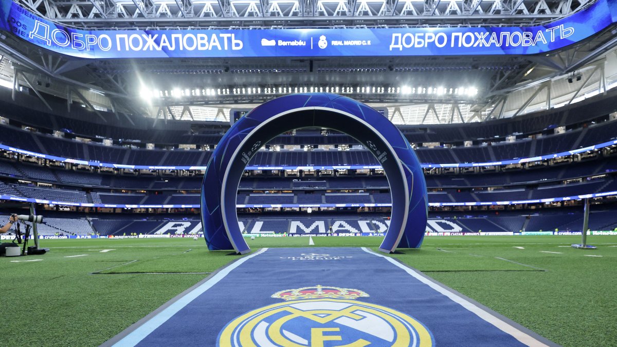 The Santiago Bernabéu Stadium.