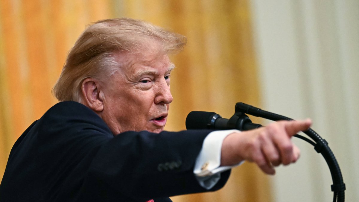 El presidente Donald Trump pronuncia un discurso durante un acto de celebración del Mes de la Herencia Hispana, este 30 de septiembre.