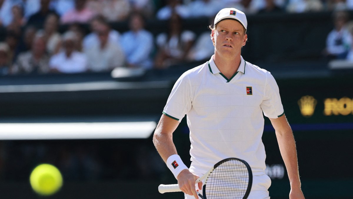 Jannik Sinner during the 2026 Wimbledon final