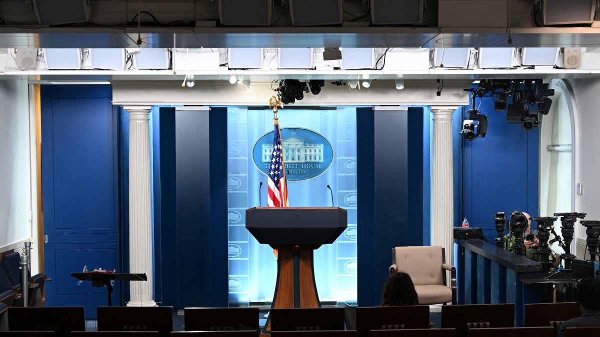 La sala de prensa James S. Brady de la Casa Blanca