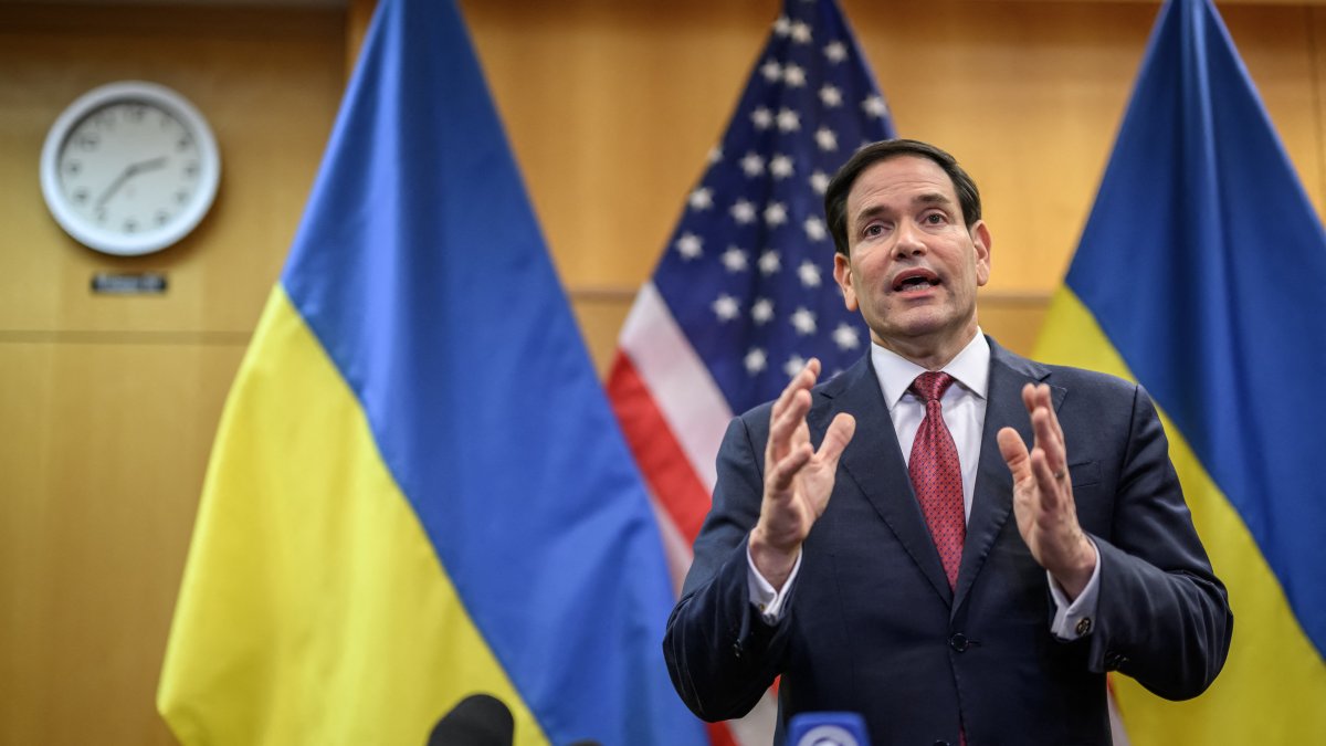 Marco Rubio, tras una reunión con la diplomacia ucraniana en 2025. Imagen de archivo