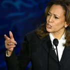 Donald Trump y Kamala Harris, durante su participación en el debate presidencial.