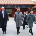 El presidente electo Donald Trump y el mandatario chino Xi Jinping durante una visita oficial en 2017