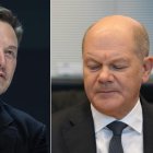 Elon Musk y el canciller alemán, Olaf Scholz