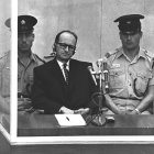 Nazi war criminal Adolf Eichmann at his trial in Jerusalem, 1961