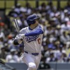 Shoheit Ohtani, durante un juego con los Dodgers de Los Angeles