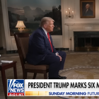Donald Trump en la entrevista de Fox News con la periodista María Bartiromo