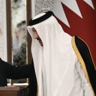 Donald Trump junto al emir de Qatar