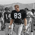 10 de agosto de 1982 - Santa Rosa, California, EE. UU. - Campo de entrenamiento de los Oakland Raiders en El Rancho Tropicana, Santa Rosa, California. El linebacker de los Oakland Raiders, Ted Hendricks