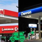 Gasolineras Exxon y Chevron.